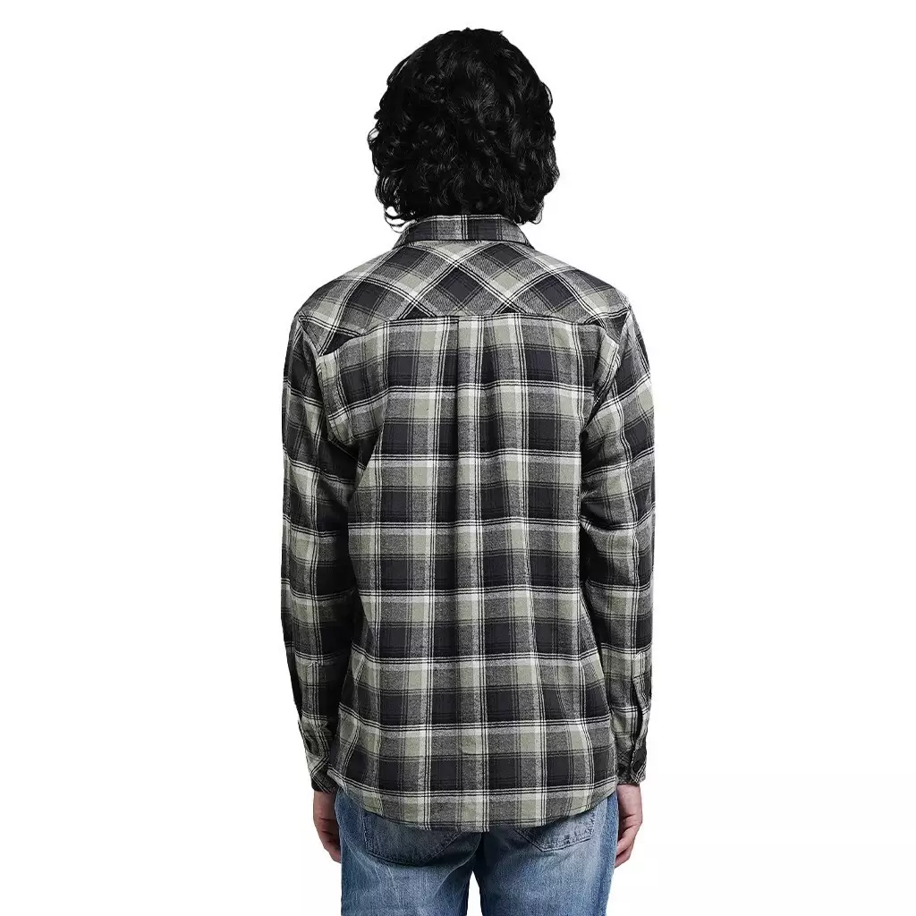 Lee Cooper Long Shirt Flannel Aldred Olive