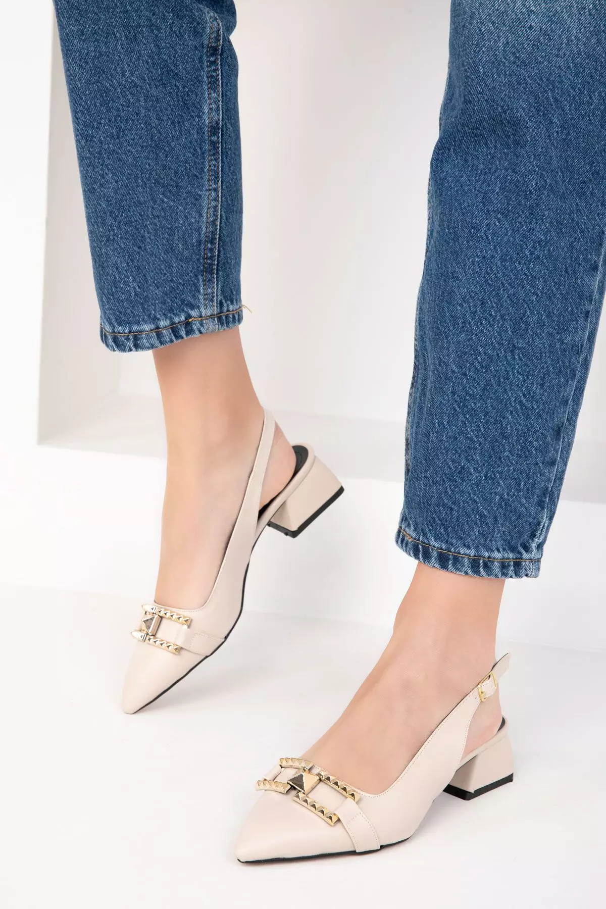 Buckle Slingback Heels