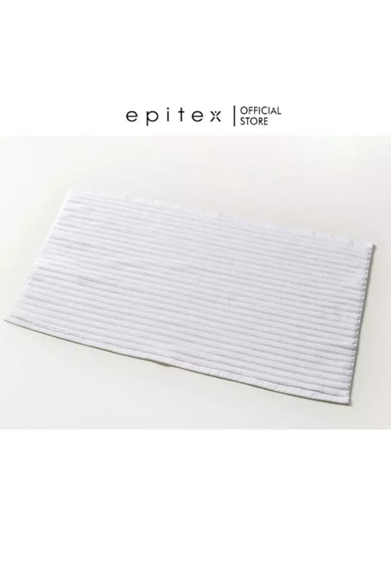 Epitex 100% Cotton Floor Towel Carpet | Floor Mat | Bath Mat | Water absorption (White)