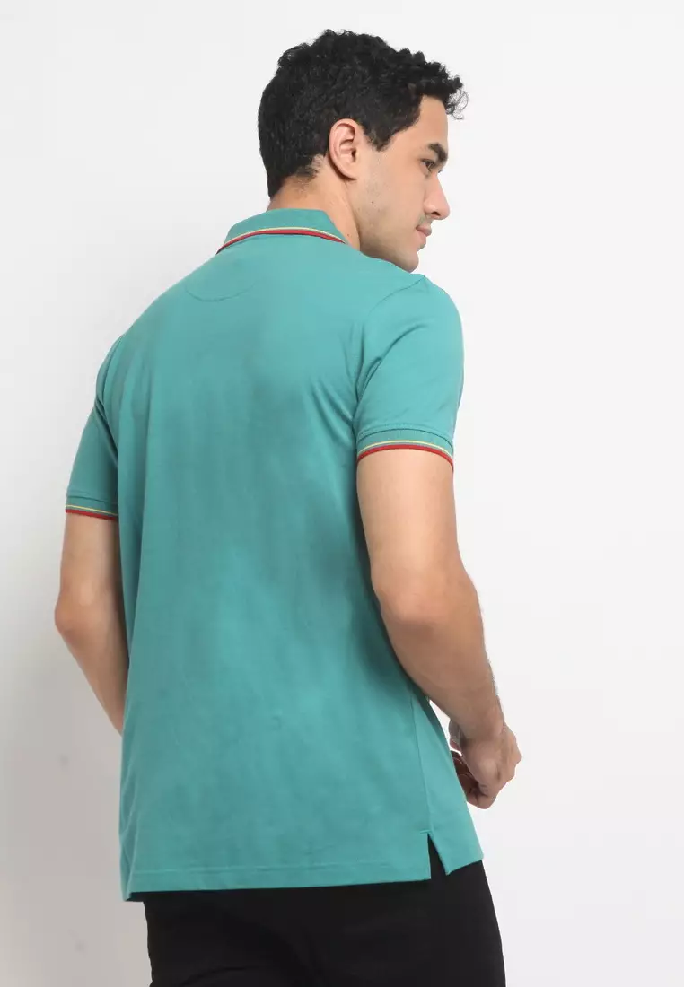 POLICE Polo Shirt Krah Stripes Pria 207200281