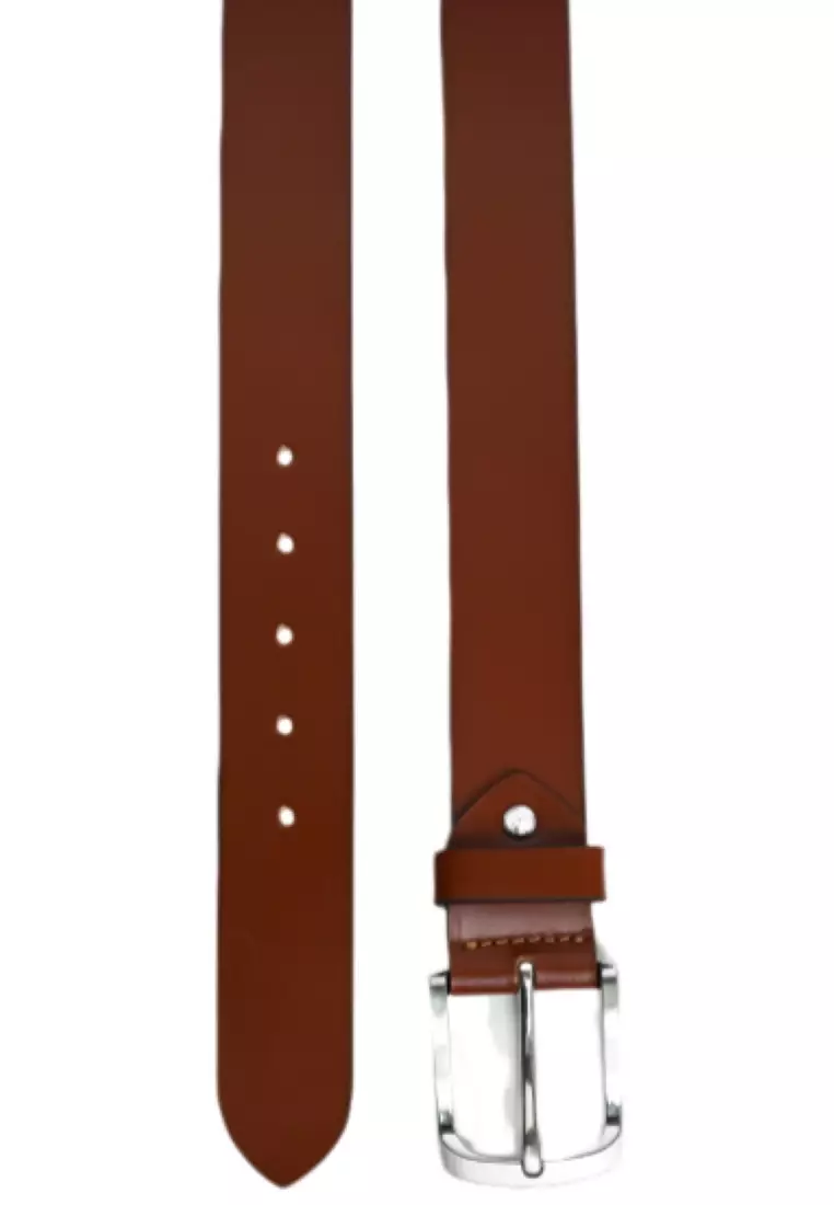 Casual Leather Belt Men - Men Belt for Jean made of Full Grain Leather / Tan Color / Wide Belt 38mm