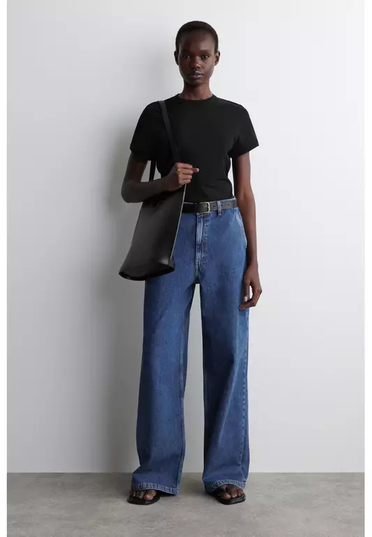 WIDE-LEG DENIM TROUSERS
