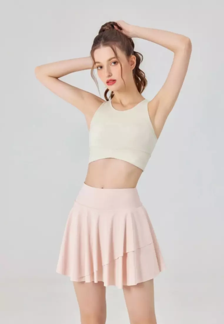 Belle Skort – High Waist Flowy Tennis Skirt with Built-in Shorts for Women