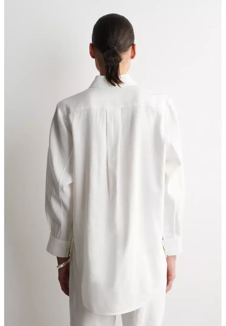 LONGLINE LINEN SHIRT