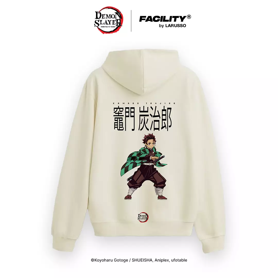 FACILITY Demon Slayer - Kamado Tanjiro Hoodie - Whitesand