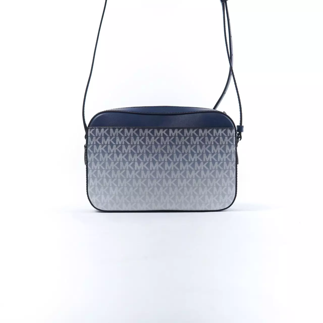 Tas MICHAEL KORS MK MONOGRAM SHW GRADIENT WHITE NAVY CHAIN CAMERA BAG 100% ORIGINAL
