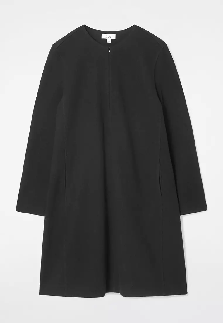 Buy COS A-Line Boiled-Wool Mini Dress 2025 Online ZALORA