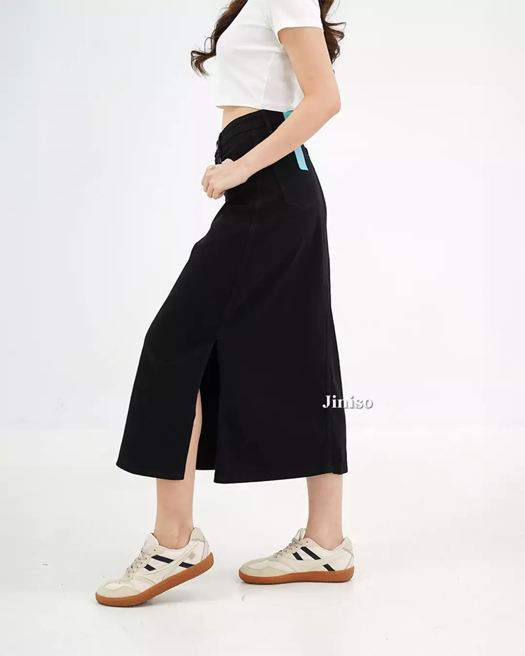 Highwaist Rok Slit Jeans Panjang 994 SEVENTY