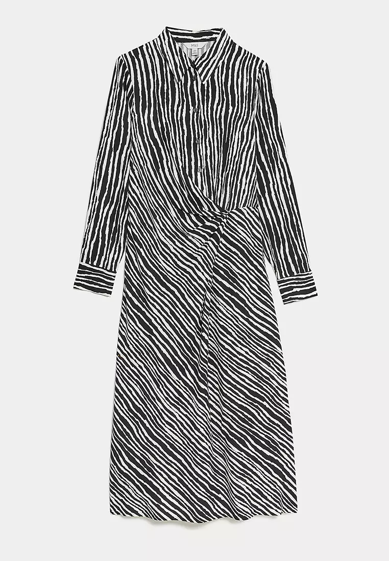 Striped Midaxi Shirt Dress