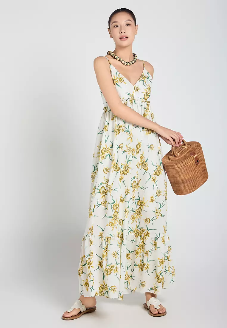 F2 - Fashion and Freedom Linen Maxi Dress with a Flounce Hem 2026 | Buy F2  - Fashion and Freedom Online | ZALORA Hong Kong