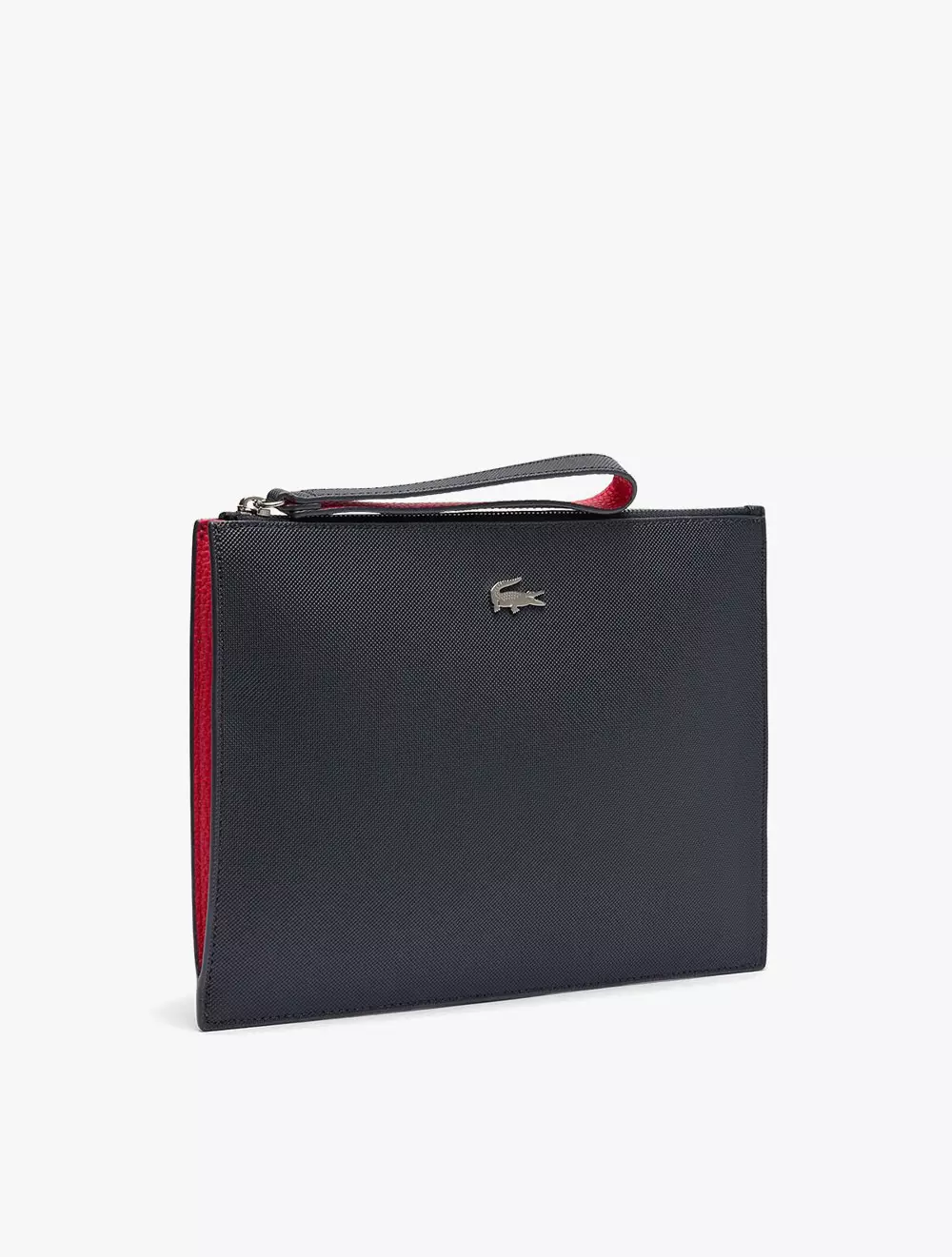 Anna Coated Piqué Canvas Pouch - Blue