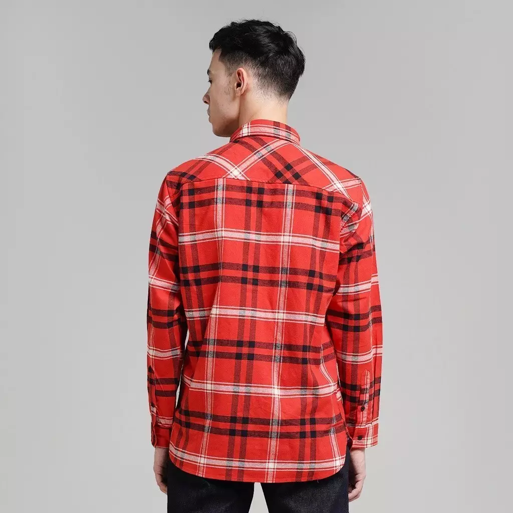 Lee Cooper Flannel Shirt Callum Orange