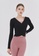SKULLPIG black Ribbed Wrap T-shirt (Black) Quick-drying Running Fitness Yoga Hiking 0BE5DAA621FA9DGS_6