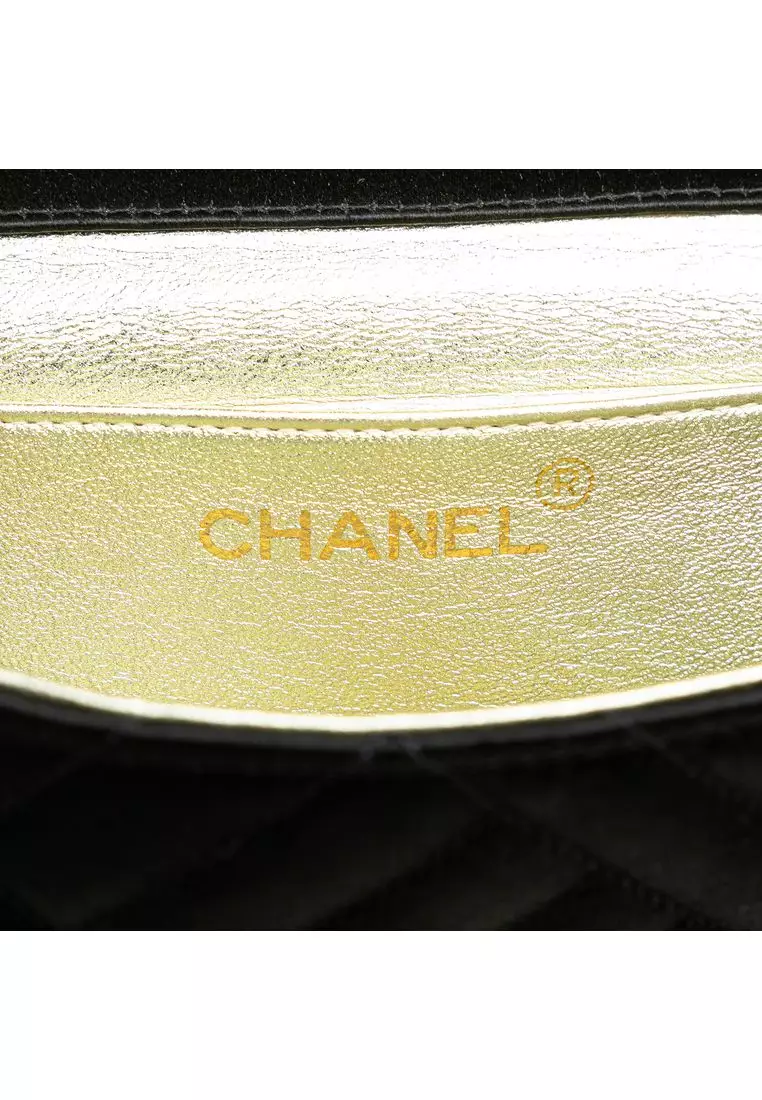 Pre-Loved Chanel Mini Square Diagonal Quilted Satin Single Flap