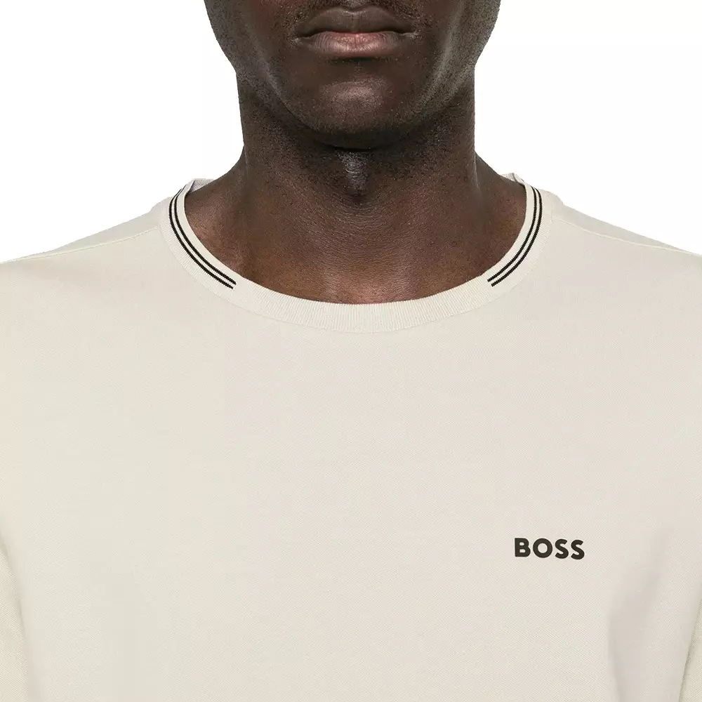 Style Taul Stretch Cotton T-Shirt Light Beige