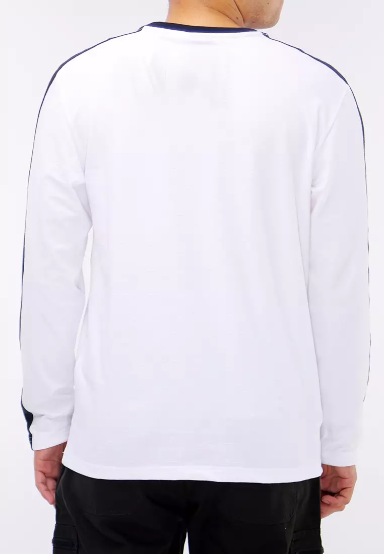 Round Neck Streaky Long Sleeve
