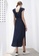 Saturday Club blue Midi High Rise Waist Dress with Shoulder Detail 75882AA93853BAGS_2