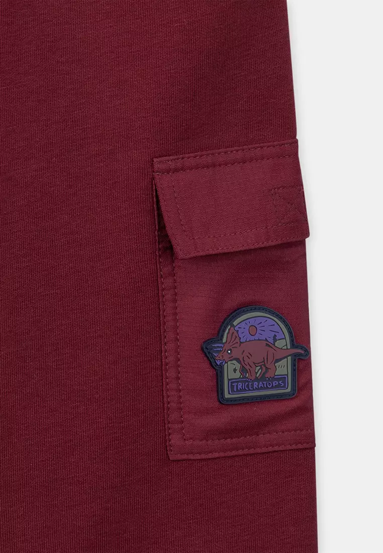 Burgundy Cargo Trousers