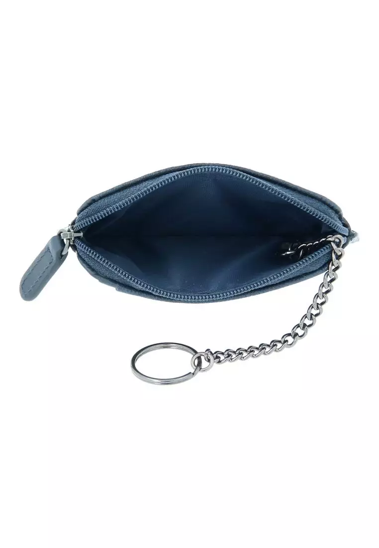 Crossing Elite Leather Key Coin Pouch With Card Slots RFID - Black