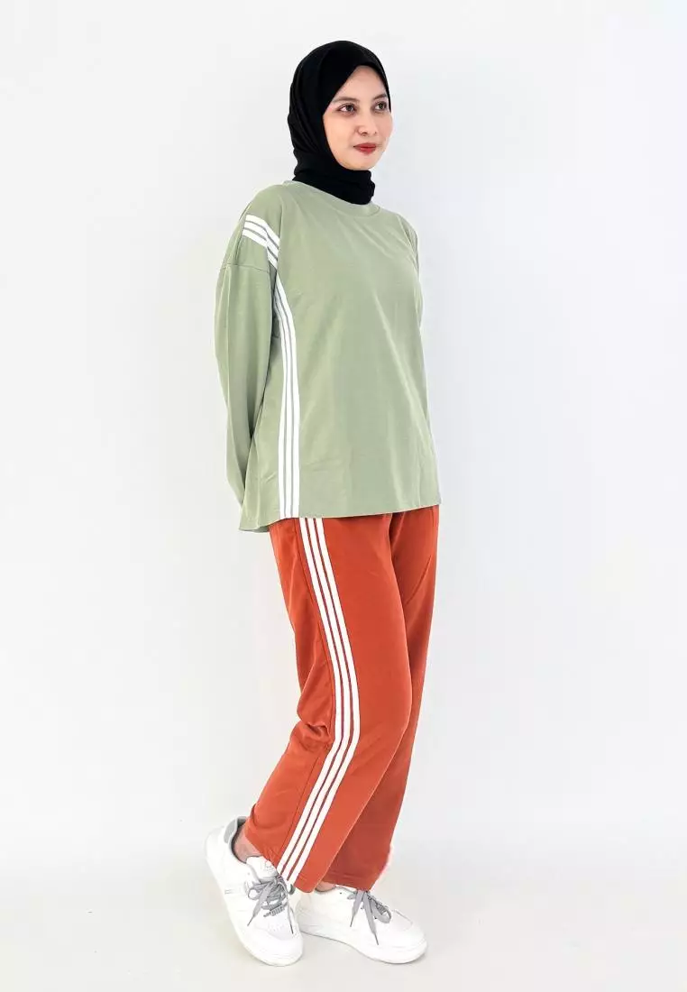 Set Sporty Alena (Setelan Baju Olahraga) Sage Mint