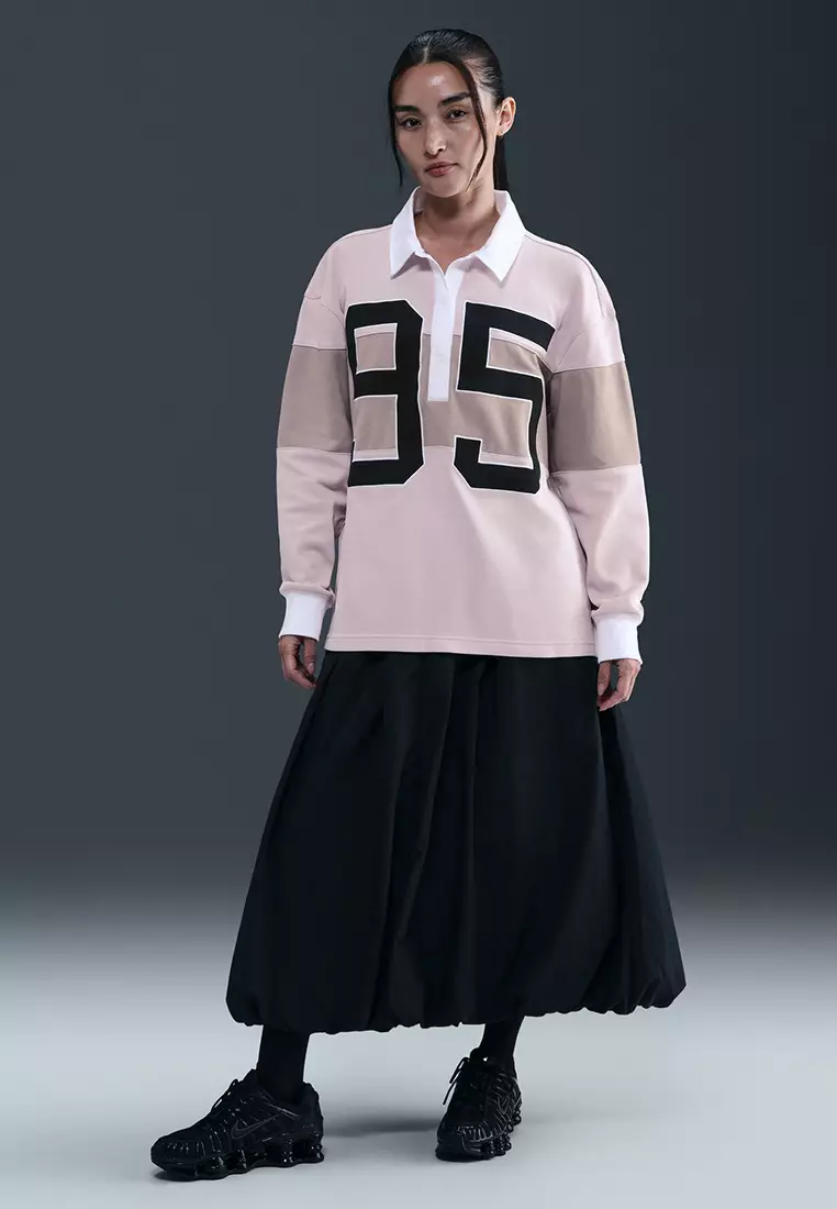 Sportswear Long-Sleeve Graphic Polo Top