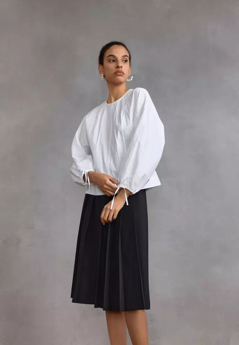 G2000 Puff Sleeve Textured Blouse