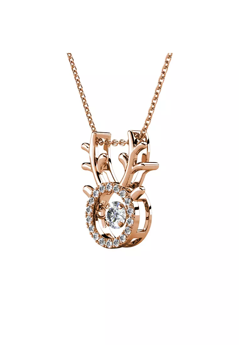 Dancing Antlers Pendant RG - Kalung Crystal Swarovski by Her Jewellery