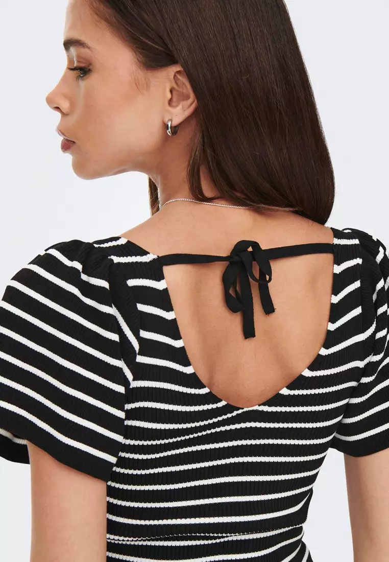 Leelo Stripe Back V-Neck Top