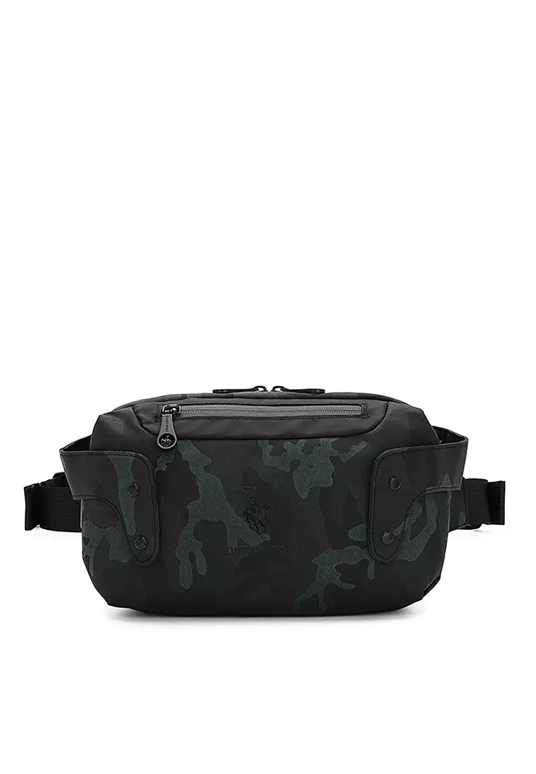 Buy Swiss Polo Men's Camo Waist Bag / Belt Bag / Chest Bag Green 2024