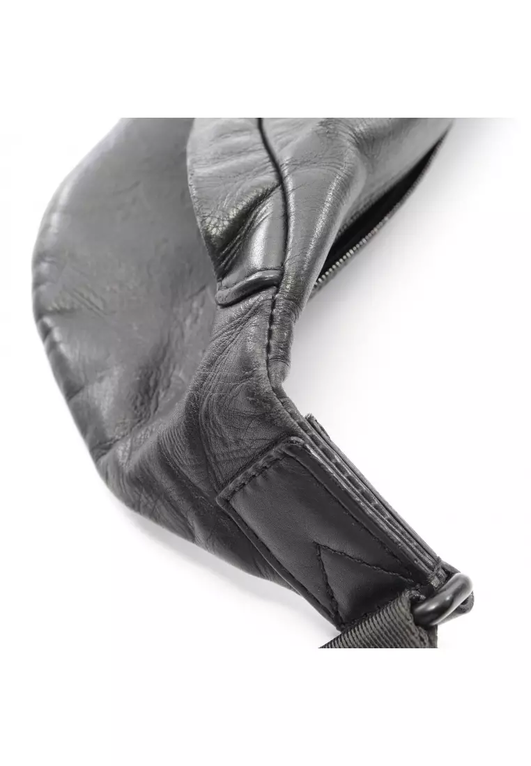 Pre-Loved Louis Vuitton Discovery bum bag PM monogram shadow body bag waist bag leather black