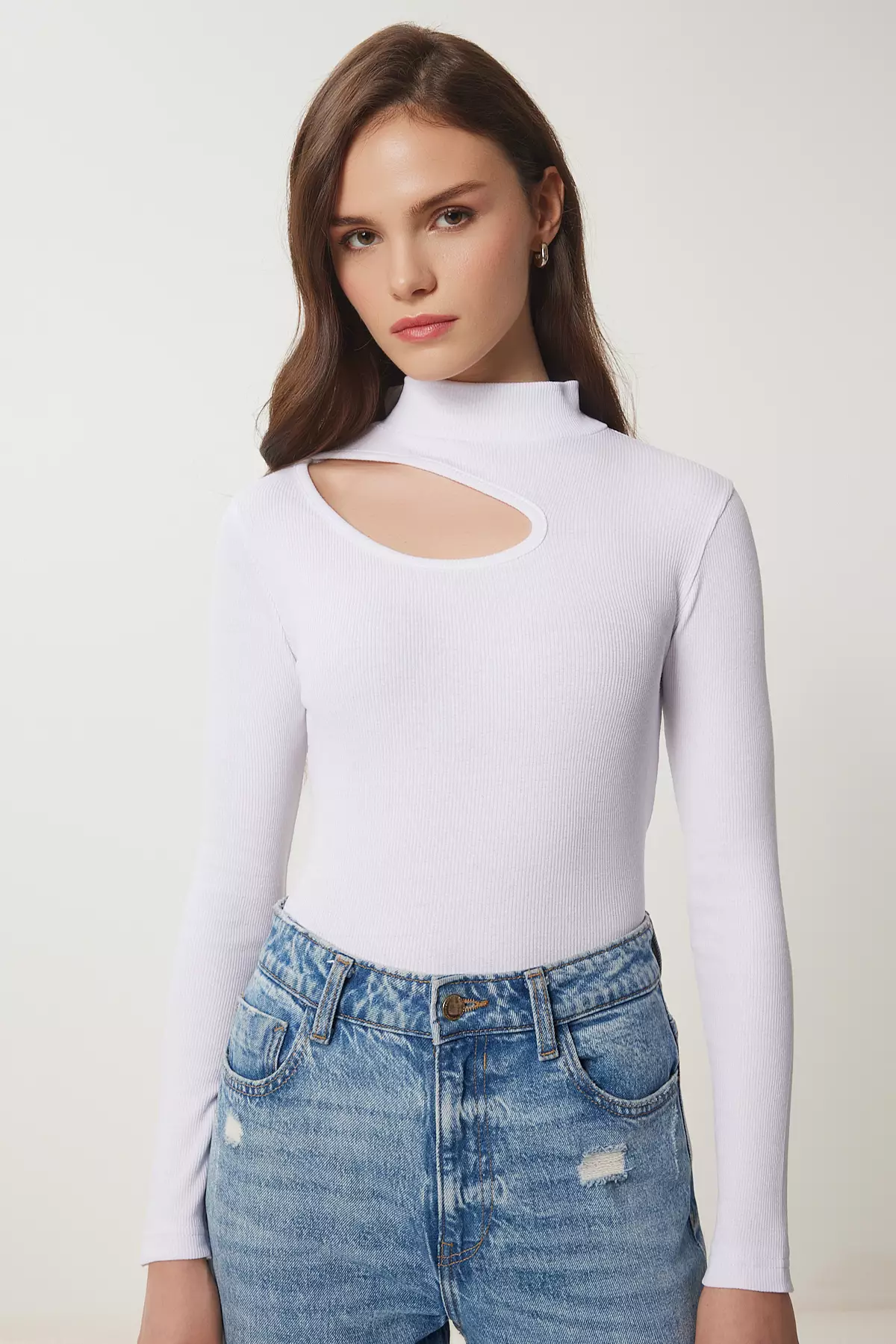 Rose-White 2-Piece Fitted Blouse Gt00235