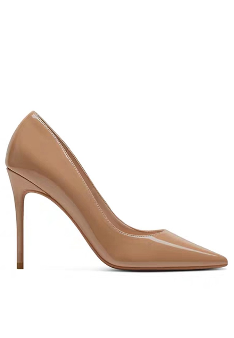 10CM Faux Patent Leather High Heel Shoes D01-q