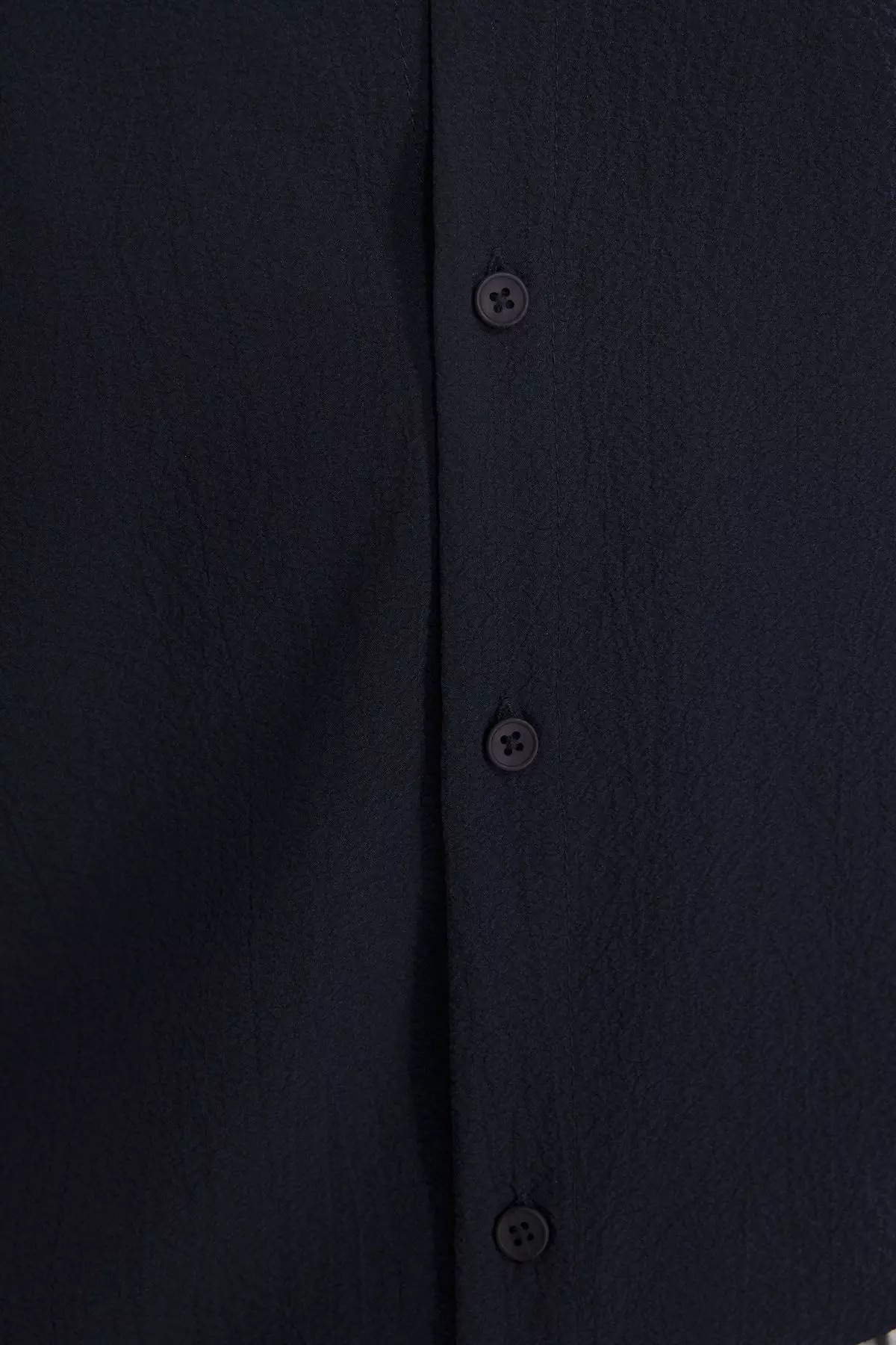 Navy Blue Regular Fit Textured Loose Casual Men's Shirt TMNSS25GO00076