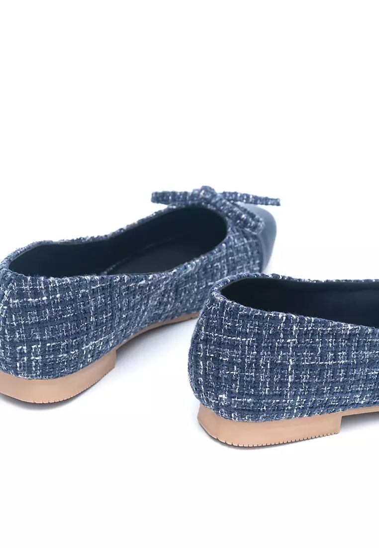 Audrey Ballerina Flat Shoes in Blue