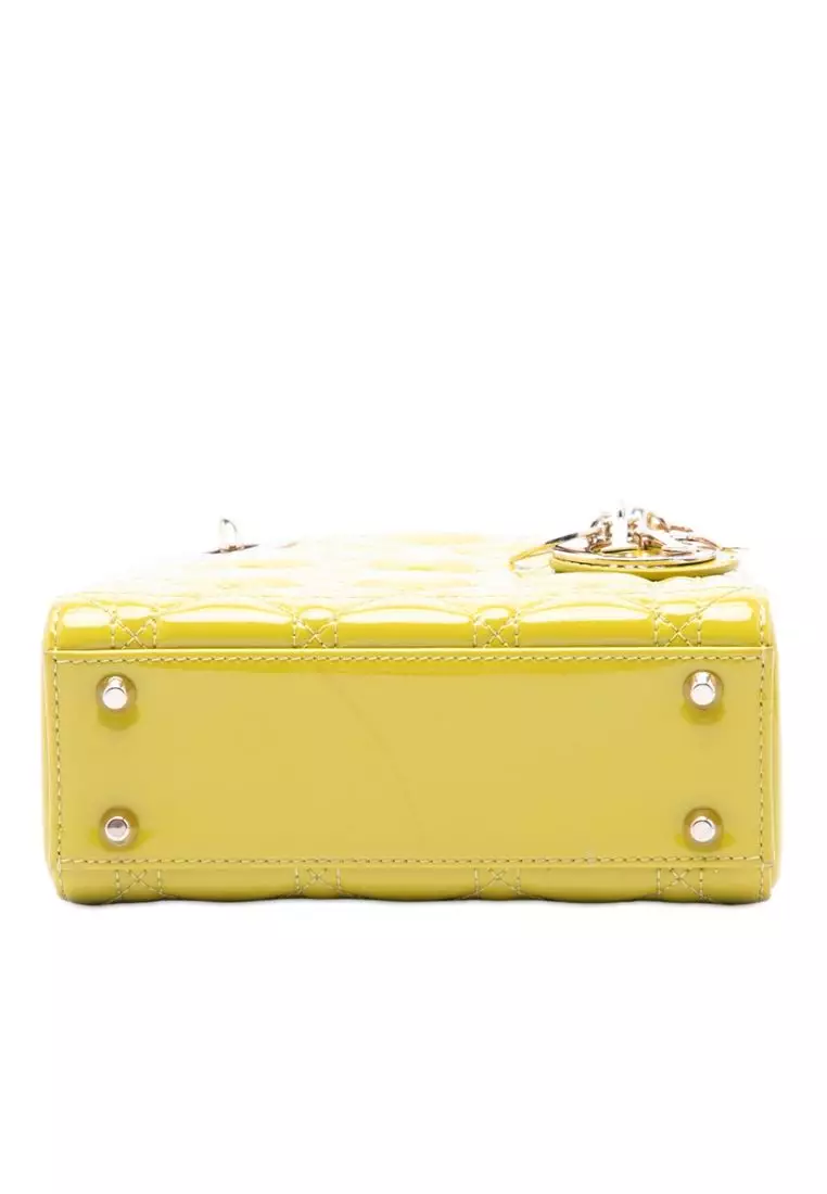 Pre-Loved Dior Mini Patent Cannage Lady Dior