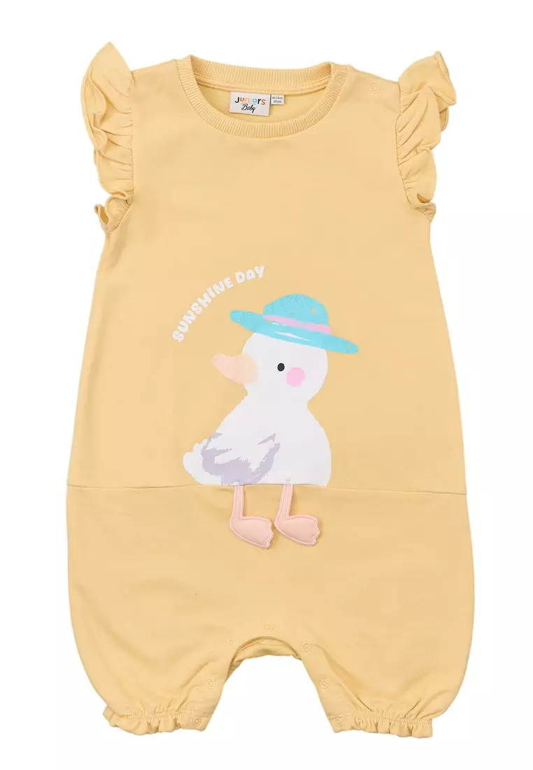 Babyshop Knit Romper Graphic Clothing Girls Yellow