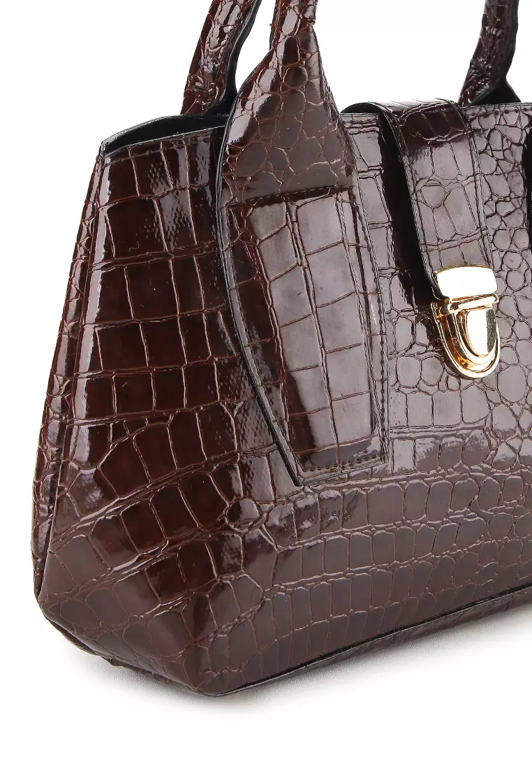 Croco Handbag X Juwita Pouch