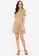 ZALORA WORK brown Side Pleated Mini Dress 67557AA74BF75DGS_4