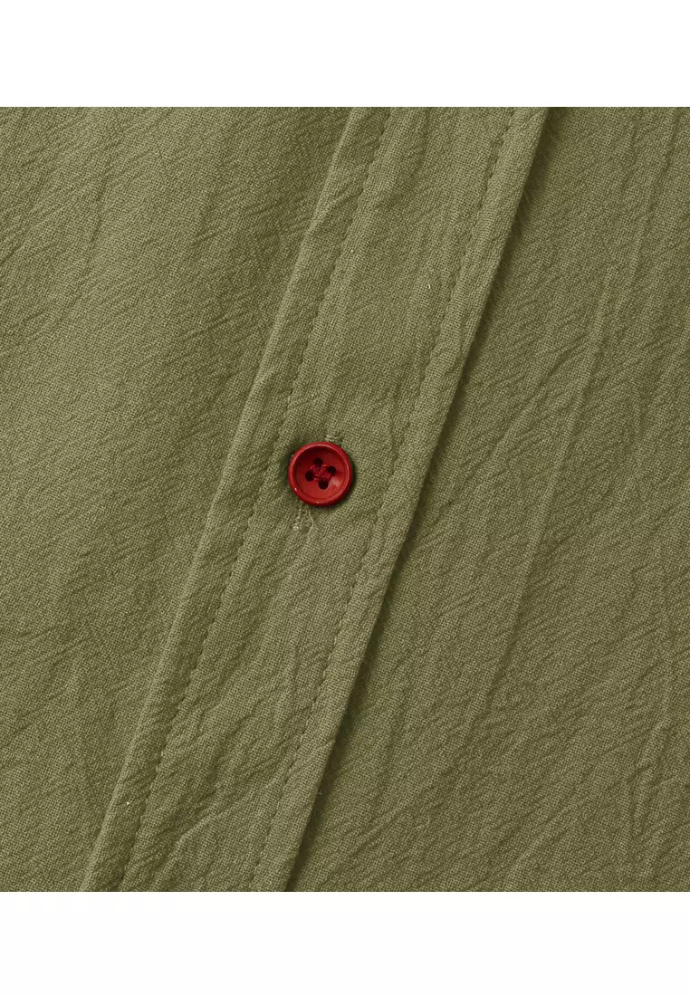 Loose Square-neck Linen Shirt YL-SKD01