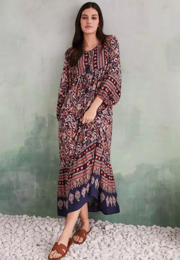 Buy women'secret Long Printed Boho Dress 2024 Online