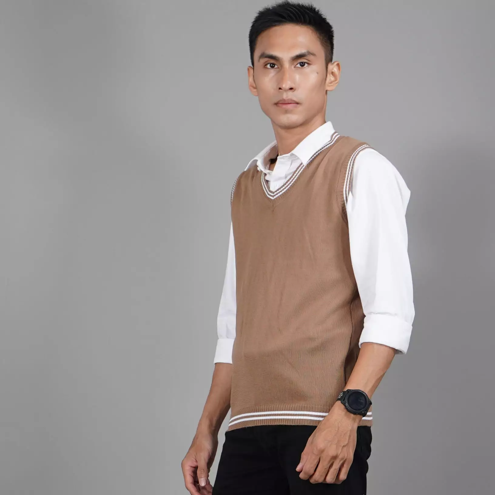 Rompi Rajut Pria Knit Vest Knit Outer Korean Style Rompi Pria Rajut - MILO
