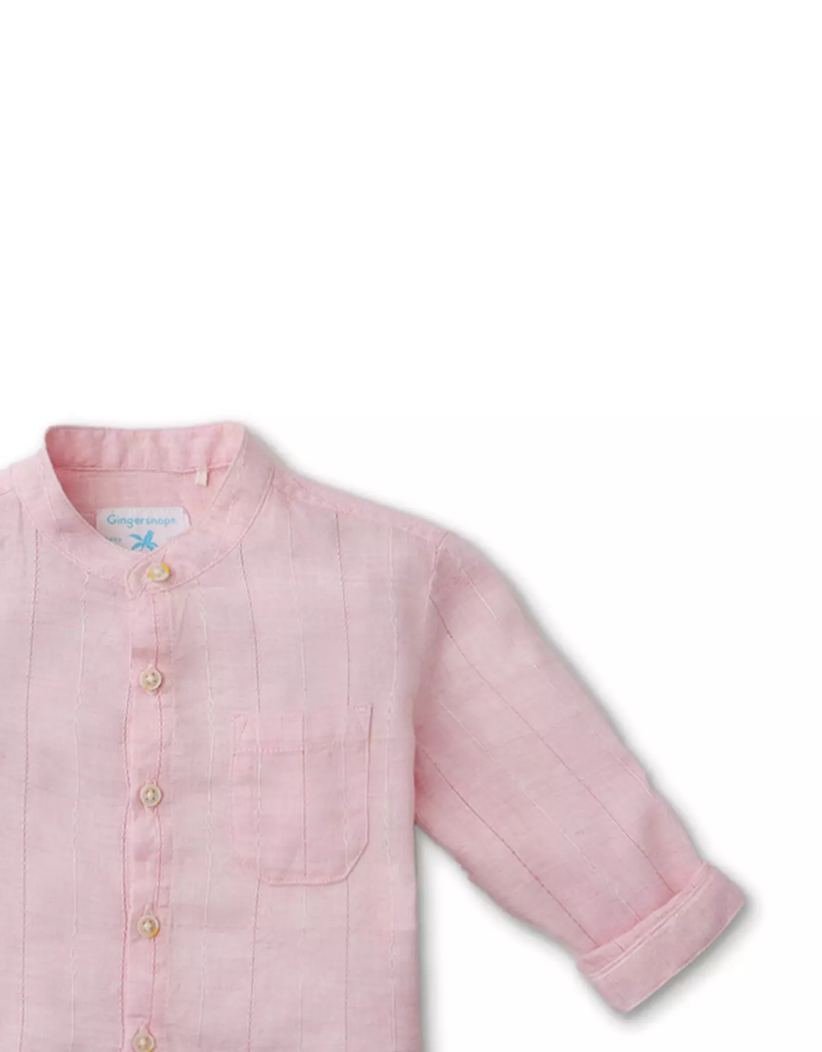Gingersnaps Baby Coastal Swish Woven - Kemeja Bayi Laki-laki (Pink)