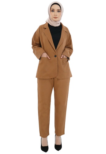 Demi Denim Suit from ARCO in Brown