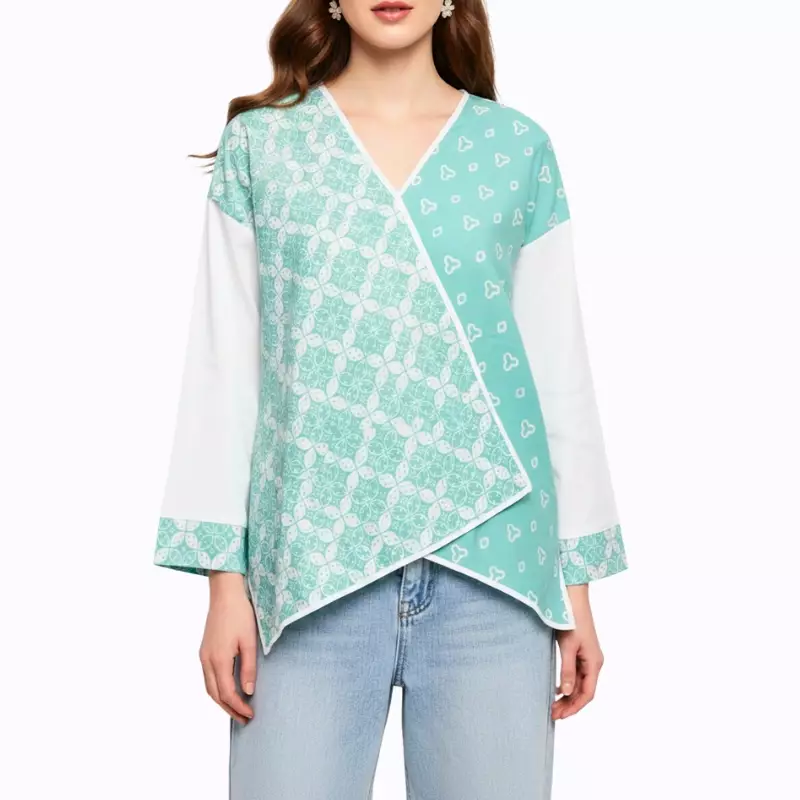 Blouse Batik Wanita - Atasan Batik - Bhatara Batik Fitria - Baju Batik Modern Lengan Panjang
