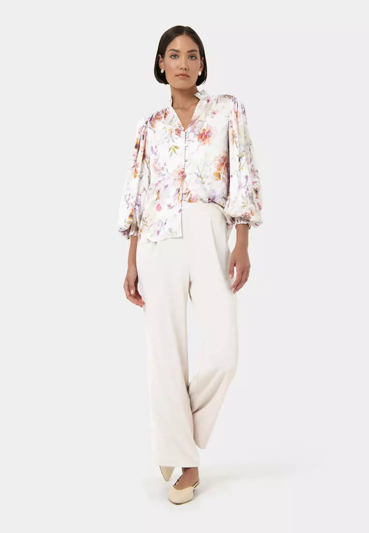 Rosy Bell Sleeve Blouse