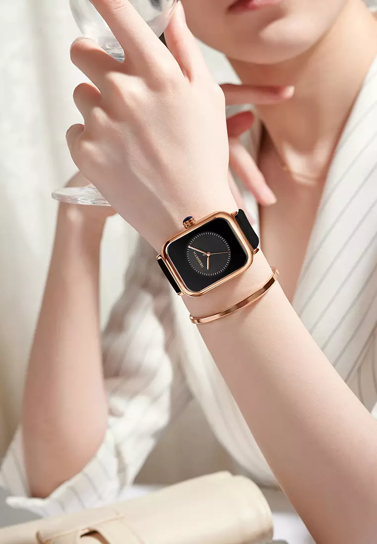 Jam Tangan Wanita top brand wanita mewah jam tangan qulit band quartz jam tangan Cewek populer