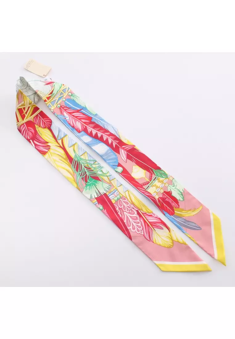 Buy Hermes Preloved Hermès twilly DANSE PACIFIQUE ribbon scarf silk