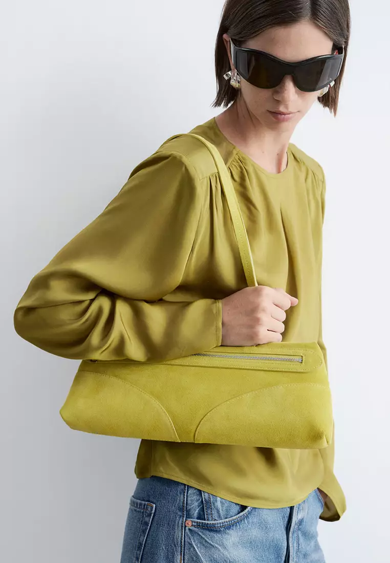 Gathered Tie-Belt Blouse