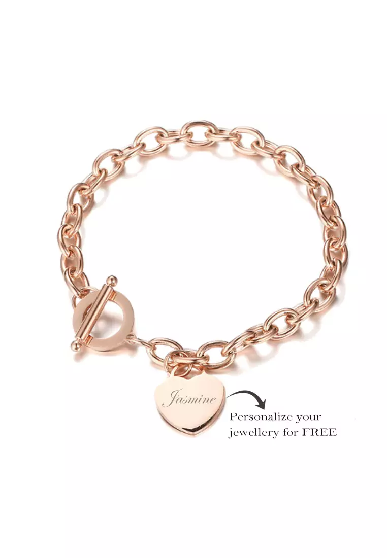 Bracelet with heart on sale pendant