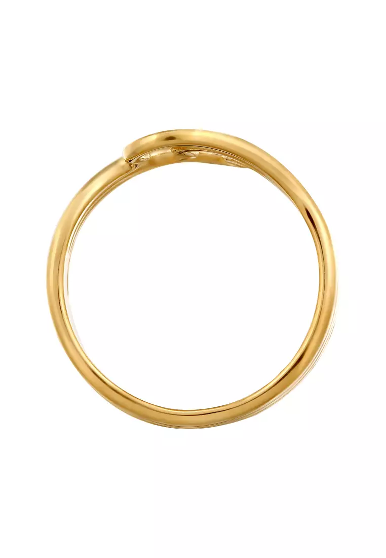 Ring Waves Gold Plated